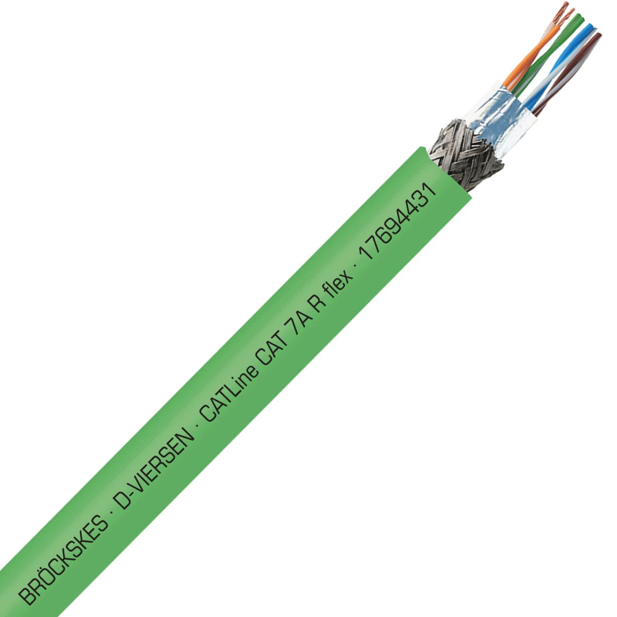 SAB 17694431 CATLine CAT 7A R flex- 24 AWG/4pr, shielded continuous flex halogen-free CAT 7A ethernet cable for Rail applications, CE, RoHS SAB 17694431 CATLine CAT 7A R flex- 24 AWG/4pr, shielded continuous flex halogen-free CAT 7A ethernet cable for Rail applications, CE, RoHS