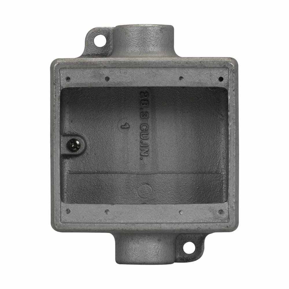 Eaton FDC12 Eaton Crouse-Hinds series Condulet FD device box, Deep, Feraloy iron alloy, Two-gang, C shape, 1/2" Eaton FDC12 Eaton Crouse-Hinds series Condulet FD device box, Deep, Feraloy iron alloy, Two-gang, C shape, 1/2"