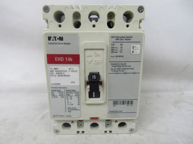 EHD3015 Part Image. Manufactured by Eaton.