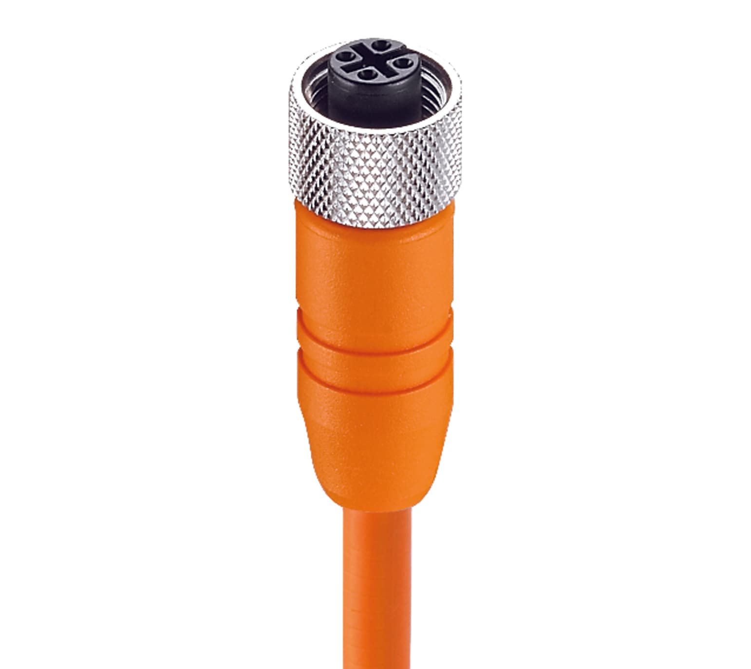 Belden 585 M12 Standard Sensor/Actuator Single-Ended Cordset: Female, straight, 4-pin, A-coded, shielded, orange body, 50 V AC / 60 V DC, 4 A; PVC orange cable, 4-wires, 0.34 mm², RKTS 4-182/20 M, 20 m, 4 A Belden 585 M12 Standard Sensor/Actuator Single-Ended Cordset: Female, straight, 4-pin, A-coded, shielded, orange body, 50 V AC / 60 V DC, 4 A; PVC orange cable, 4-wires, 0.34 mm², RKTS 4-182/20 M, 20 m, 4 A