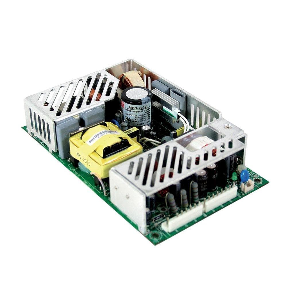 MEAN WELL MPQ-200C AC-DC Quad output Medical Open frame power supply; Output 5Vdc at 18A +15Vdc at 6A -5Vdc at 2.4A -15Vdc at 2.4A; 2xMOPP MEAN WELL MPQ-200C AC-DC Quad output Medical Open frame power supply; Output 5Vdc at 18A +15Vdc at 6A -5Vdc at 2.4A -15Vdc at 2.4A; 2xMOPP