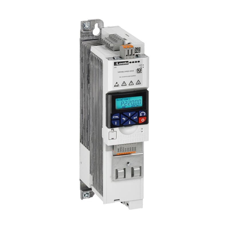 Lovato Electric VLB30022A480 VLB30022A480 Lovato - Variable speed drive, VLB3... type, three-phase supply 400-480VAC 50/60Hz. EMC suppressor built-in, Cat. C2, 2.2kW Lovato Electric VLB30022A480 VLB30022A480 Lovato - Variable speed drive, VLB3... type, three-phase supply 400-480VAC 50/60Hz. EMC suppressor built-in, Cat. C2, 2.2kW