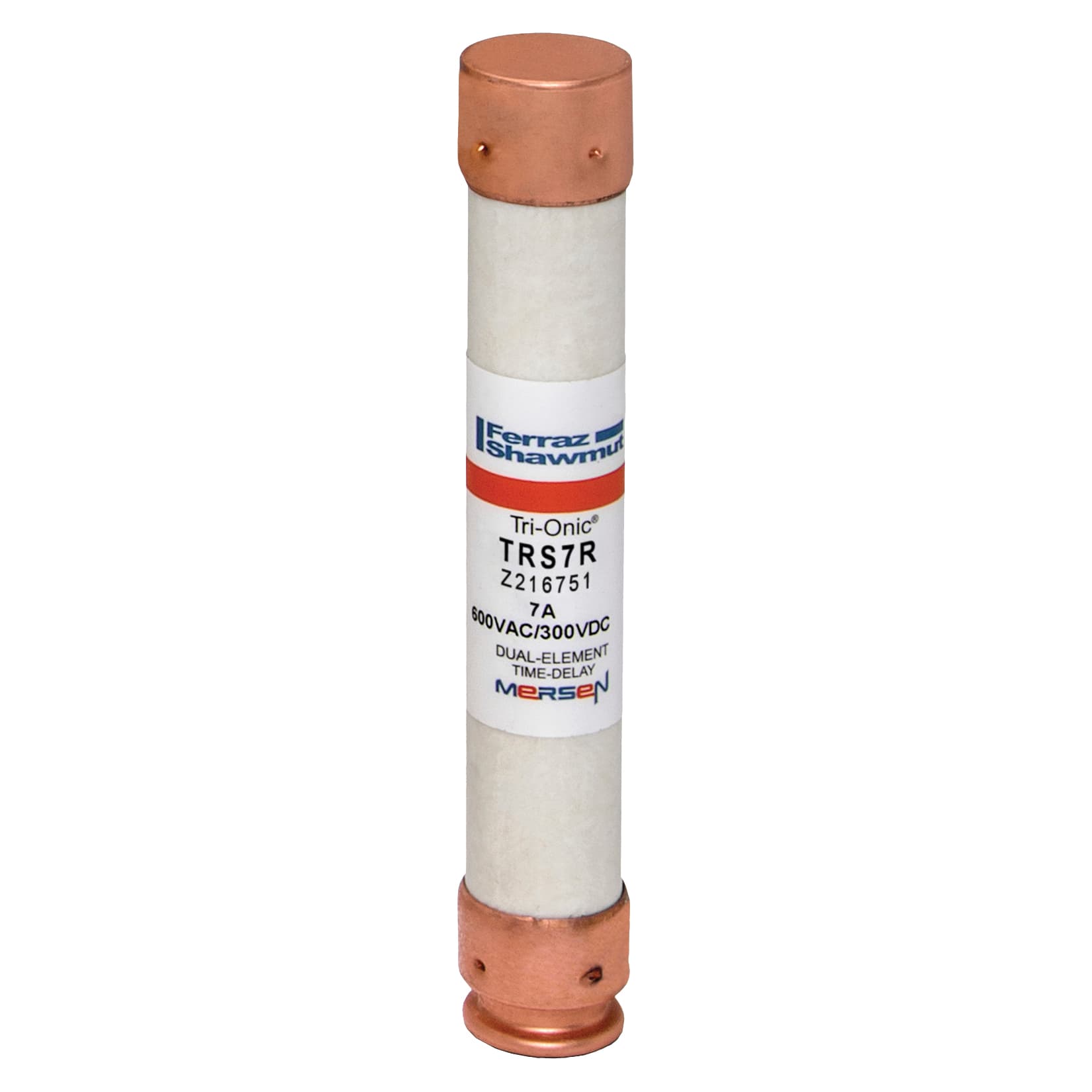 Mersen TRS7R TRS7R Mersen - Fuse TRS-R - Class RK5 - Time-Delay 600VAC 600VDC 7A Ferrule Tri-Onic® Mersen TRS7R TRS7R Mersen - Fuse TRS-R - Class RK5 - Time-Delay 600VAC 600VDC 7A Ferrule Tri-Onic®
