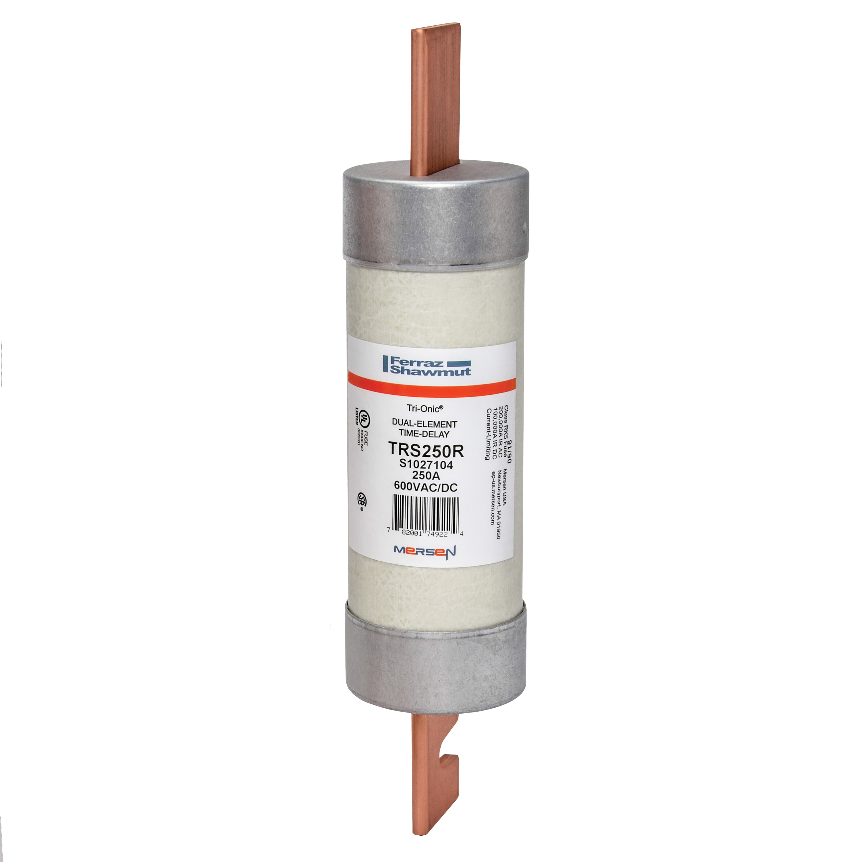 Mersen TRS250R TRS250R Mersen - Fuse TRS-R - Class RK5 - Time-Delay 600VAC 600VDC 250A Blade Tri-Onic® Mersen TRS250R TRS250R Mersen - Fuse TRS-R - Class RK5 - Time-Delay 600VAC 600VDC 250A Blade Tri-Onic®