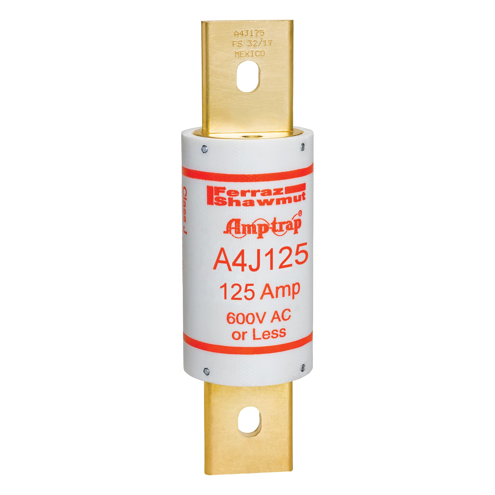 Mersen A4J125 A4J125 Mersen - Fuse A4J - Class J - Fast-Acting 600VAC 300VDC 125A Blade Amp-Trap® Mersen A4J125 A4J125 Mersen - Fuse A4J - Class J - Fast-Acting 600VAC 300VDC 125A Blade Amp-Trap®