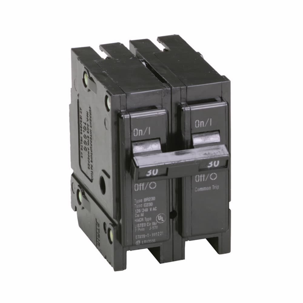Eaton BR230BP50 BR230BP50 Eaton - Eaton BR thermal magnetic circuit breaker,Type BR 1-Inch plug-on circuit breaker bulk pack,Bulk pack,30 A,10 kAIC,Two-pole,120/240V,BR,Common breaker trip,#14-4 AWG Cu/Al,Q29,BR,Type BR Loadcenters Eaton BR230BP50 BR230BP50 Eaton - Eaton BR thermal magnetic circuit breaker,Type BR 1-Inch plug-on circuit breaker bulk pack,Bulk pack,30 A,10 kAIC,Two-pole,120/240V,BR,Common breaker trip,#14-4 AWG Cu/Al,Q29,BR,Type BR Loadcenters