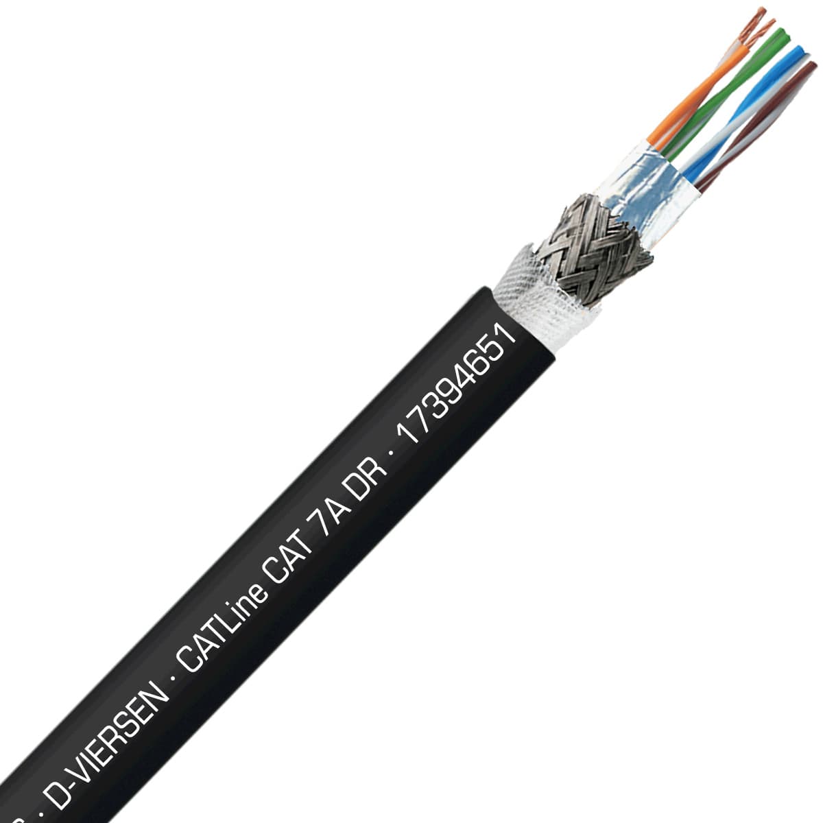 SAB 17394651 CATLine CAT 7A DR - 26 AWG/4 pr, shielded halogen-free outdoor reeling CAT 6A reeling ethernet cable, CE, RoHS SAB 17394651 CATLine CAT 7A DR - 26 AWG/4 pr, shielded halogen-free outdoor reeling CAT 6A reeling ethernet cable, CE, RoHS