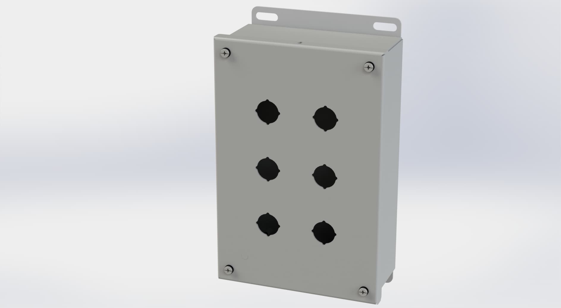 Saginaw Control SCE-6PBI PB Enclosure, Height:9.50", Width:6.25", Depth:3.00", ANSI-61 gray powder coat inside and out. Saginaw Control SCE-6PBI PB Enclosure, Height:9.50", Width:6.25", Depth:3.00", ANSI-61 gray powder coat inside and out.