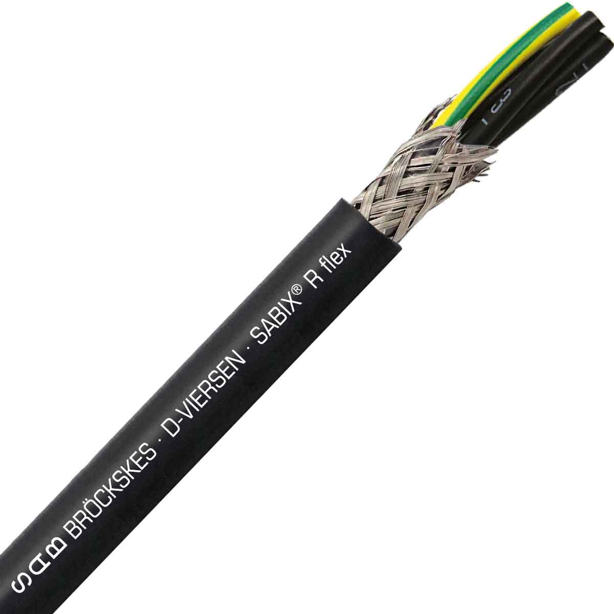 SAB 66701704 SABIX R flex - 8 AWG/4c, shielded halogen-free flame retardant continuously flexible rail cable, CE, RoHS SAB 66701704 SABIX R flex - 8 AWG/4c, shielded halogen-free flame retardant continuously flexible rail cable, CE, RoHS