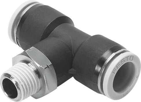 Festo 533312 push-in T-fitting QBT-1/8-5/16-U 360° orientable, male thread with external hexagon. Size: Standard, Nominal size: 0,236 ", Type of seal on screw-in stud: coating, Assembly position: Any, Design structure: Push/pull principle Festo 533312 push-in T-fitting QBT-1/8-5/16-U 360° orientable, male thread with external hexagon. Size: Standard, Nominal size: 0,236 ", Type of seal on screw-in stud: coating, Assembly position: Any, Design structure: Push/pull principle