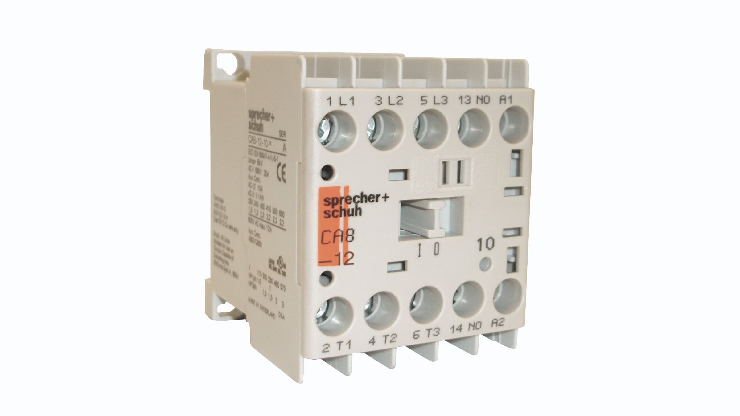 Sprecher + Schuh CA8-12-10-600 Sprecher + Schuh CA8-12-10-600 - CA8 Miniature Contactor, 12A, 525V 50Hz/ 600V 60Hz AC, 1NO Sprecher + Schuh CA8-12-10-600 Sprecher + Schuh CA8-12-10-600 - CA8 Miniature Contactor, 12A, 525V 50Hz/ 600V 60Hz AC, 1NO