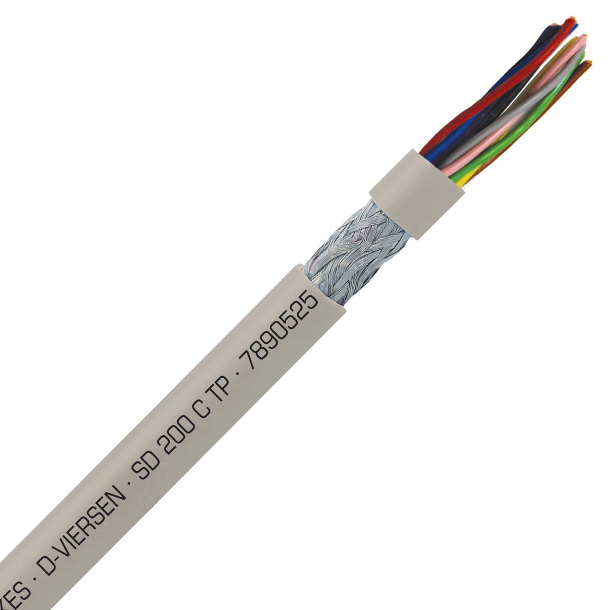 SAB 7890525 SD 200 C TP - 24 AWG/5 pr, shielded halogen free continuous flex oil resistant paired data cable, CE, RoHS SAB 7890525 SD 200 C TP - 24 AWG/5 pr, shielded halogen free continuous flex oil resistant paired data cable, CE, RoHS