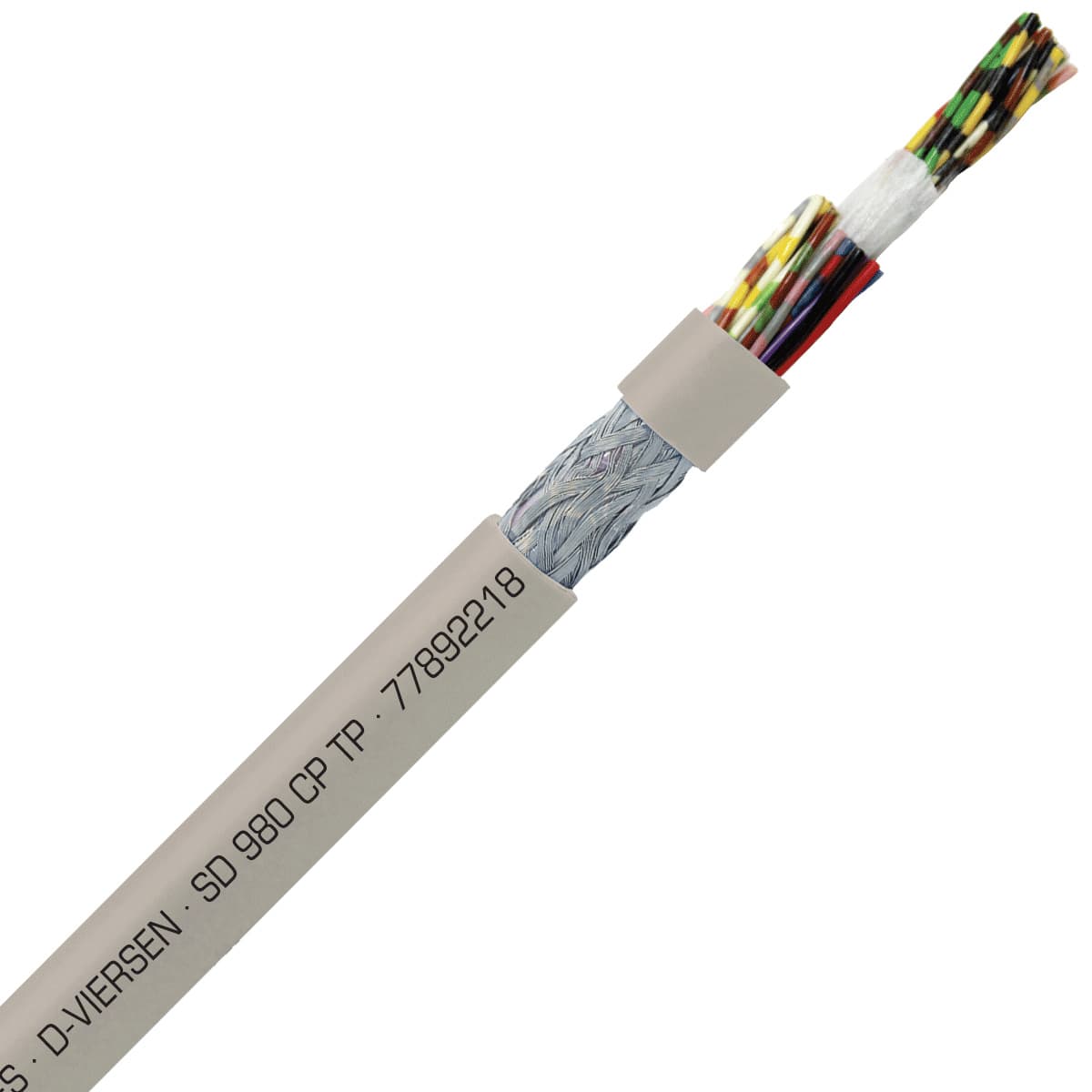 SAB 77892218 SD 980 CP TP - 22 AWG/18pr, shielded halogen-free continuous flex heavy duty PUR data cable, UL, CSA, CE, RoHS SAB 77892218 SD 980 CP TP - 22 AWG/18pr, shielded halogen-free continuous flex heavy duty PUR data cable, UL, CSA, CE, RoHS
