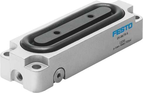 Festo 13291 clamping module EV-20/75-5 With reset function Stroke: 5 mm, Clamping surface: 20x75, Assembly position: Any, Mode of operation: single-acting, Operating pressure: 2 - 6 bar Festo 13291 clamping module EV-20/75-5 With reset function Stroke: 5 mm, Clamping surface: 20x75, Assembly position: Any, Mode of operation: single-acting, Operating pressure: 2 - 6 bar