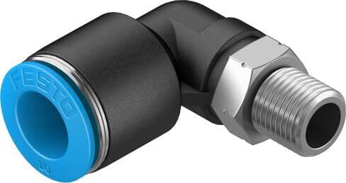 Festo 190658 push-in L-fitting QSL-1/8-10 360° orientable, male thread with external hexagon. Size: Standard, Nominal size: 6 mm, Type of seal on screw-in stud: coating, Assembly position: Any, Container size: 10 Festo 190658 push-in L-fitting QSL-1/8-10 360° orientable, male thread with external hexagon. Size: Standard, Nominal size: 6 mm, Type of seal on screw-in stud: coating, Assembly position: Any, Container size: 10