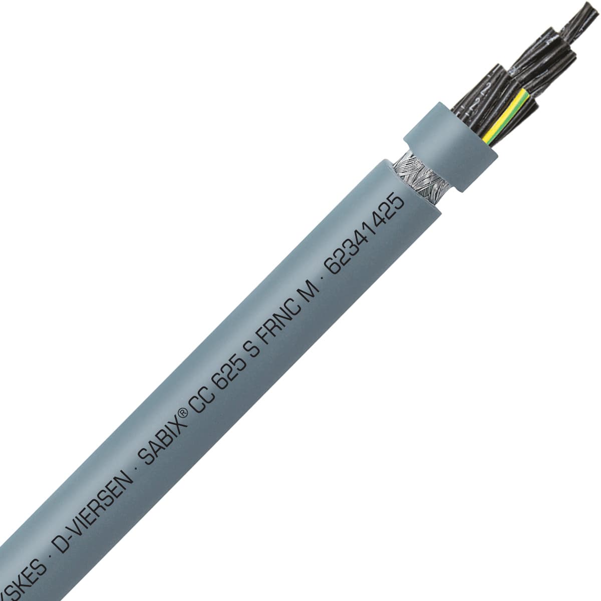 SAB 62341425 SABIX CC 625 S FRNC M - 14 AWG/25c, shielded halogen-free flame retardant flexible control cable, UL, CSA, CE, RoHS SAB 62341425 SABIX CC 625 S FRNC M - 14 AWG/25c, shielded halogen-free flame retardant flexible control cable, UL, CSA, CE, RoHS