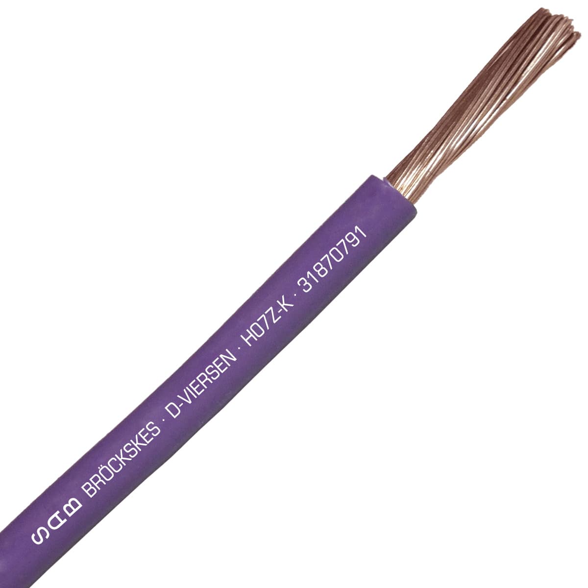 SAB 31870791 H07Z-K (CE) - 2 AWG halogen-free hook-up wire, Violet SAB 31870791 H07Z-K (CE) - 2 AWG halogen-free hook-up wire, Violet