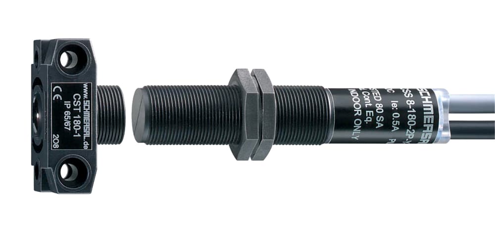 Schmersal EX-CSS 8-180-2P+D-M-L-3G/D 5,0M Safety sensors; Pre-wired cable 7-pole; Comfortable diagnostics through sensor LED and electronic signalling output; Ex certified; Thermoplastic enclosure; Electronic contact-free, coded system; Ø M18; Misaligned actuation possible; High repeat accuracy o Schmersal EX-CSS 8-180-2P+D-M-L-3G/D 5,0M Safety sensors; Pre-wired cable 7-pole; Comfortable diagnostics through sensor LED and electronic signalling output; Ex certified; Thermoplastic enclosure; Electronic contact-free, coded system; Ø M18; Misaligned actuation possible; High repeat accuracy o