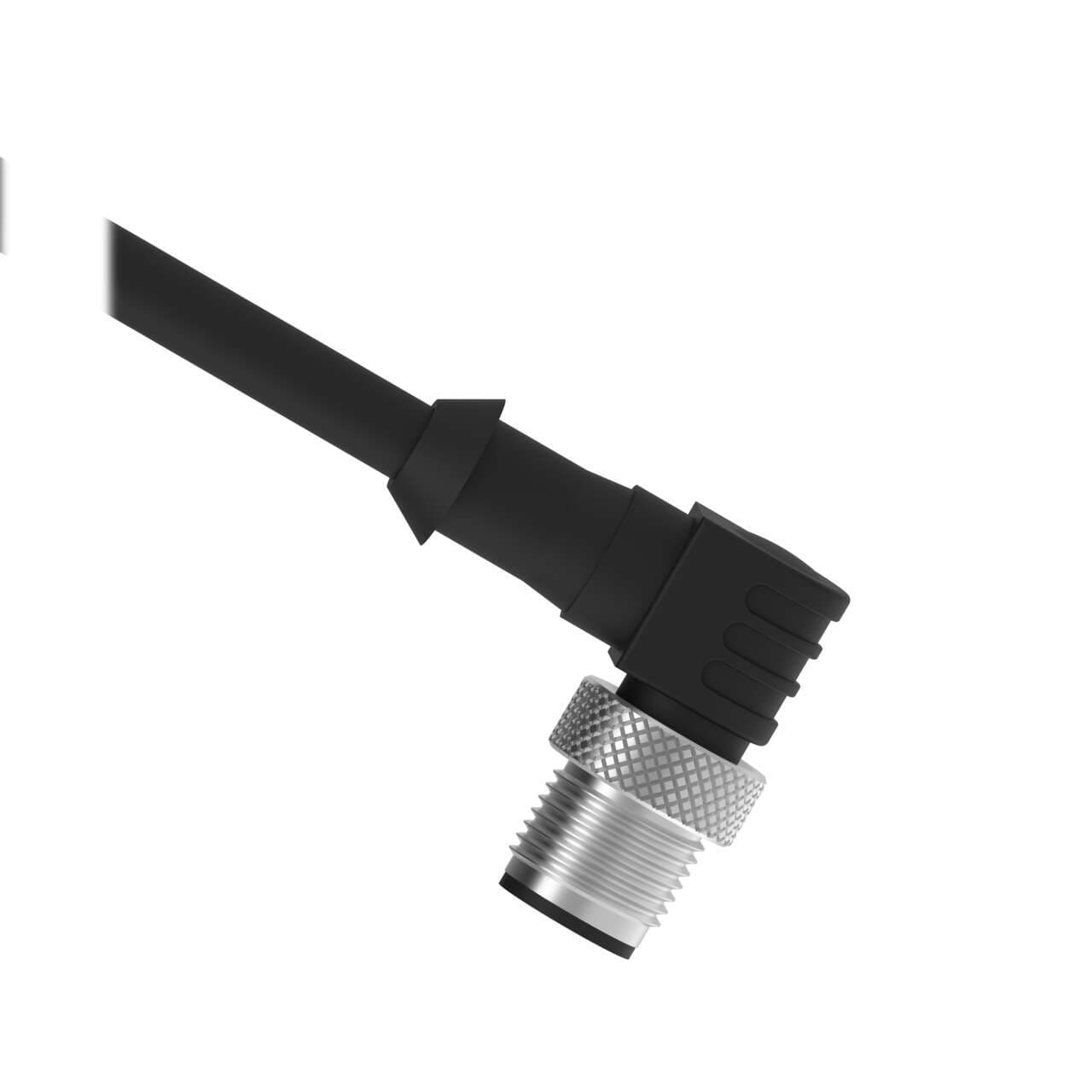 Banner MQDMC-530RA Cordset: Single Ended M12; 5-pin Right-Angle Male; 9 m (29.53 ft) 5x22 Black PVC Jacket; Nickel-Plated Brass Coupling Nut Banner MQDMC-530RA Cordset: Single Ended M12; 5-pin Right-Angle Male; 9 m (29.53 ft) 5x22 Black PVC Jacket; Nickel-Plated Brass Coupling Nut