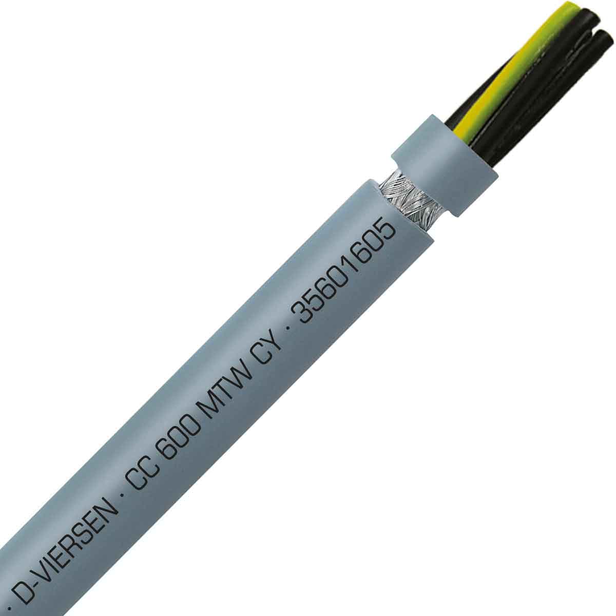 SAB 35601605 CC 600 MTW CY - 16 AWG/5c, shielded oil resistant PVC flexible control cable, UL, CSA, CE, RoHS SAB 35601605 CC 600 MTW CY - 16 AWG/5c, shielded oil resistant PVC flexible control cable, UL, CSA, CE, RoHS