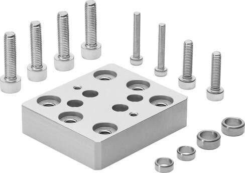 Festo 193921 adapter kit HAPG-36-S3 For attachment of gripper Type HGD-16-A to linear module Type HMPL-16/20 Assembly position: Any, Corrosion resistance classification CRC: 2 - Moderate corrosion stress, Materials note: Free of copper and PTFE Festo 193921 adapter kit HAPG-36-S3 For attachment of gripper Type HGD-16-A to linear module Type HMPL-16/20 Assembly position: Any, Corrosion resistance classification CRC: 2 - Moderate corrosion stress, Materials note: Free of copper and PTFE