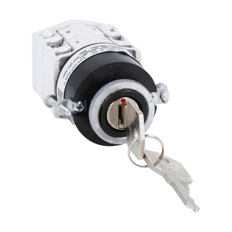 Lovato Electric GF2003U12 GF2003U12 Lovato - Rotary cam switch GF series, ON-OFF spring return switch 3 poles 20A, for front mounting without front plate with key operation for hole dia: 22mm fixing Lovato Electric GF2003U12 GF2003U12 Lovato - Rotary cam switch GF series, ON-OFF spring return switch 3 poles 20A, for front mounting without front plate with key operation for hole dia: 22mm fixing