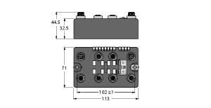 BLCEN-4M12MT-4AI-VI Part Image. Manufactured by Turck.