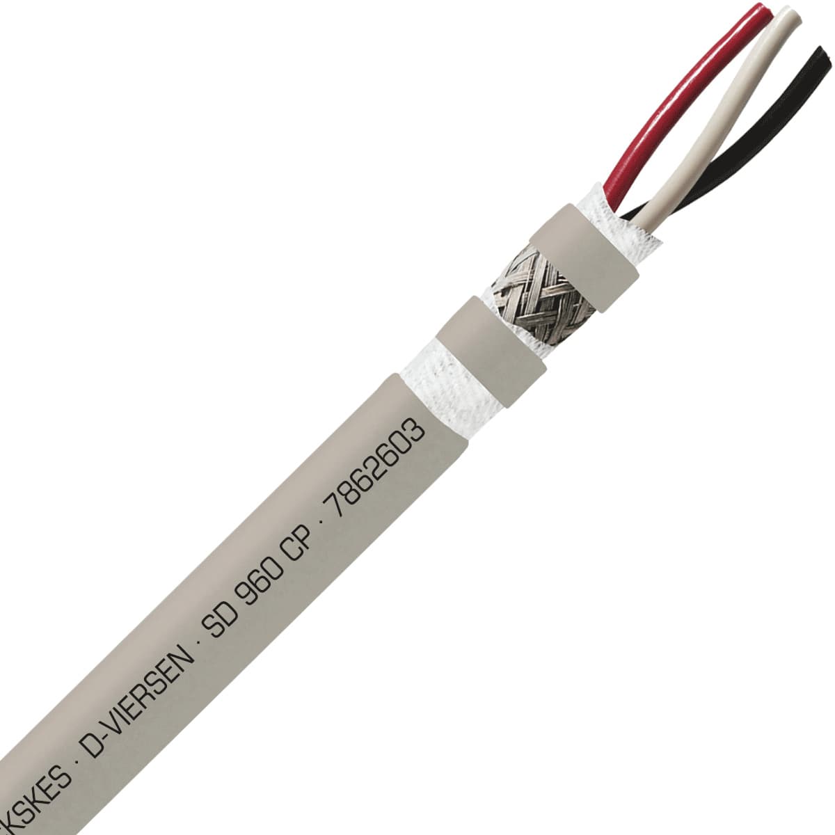 SAB 7862603 SD 960 CP - 26 AWG/3c, shielded oil resistant continuous flex PUR data cable, UL, CSA, CE, RoHS SAB 7862603 SD 960 CP - 26 AWG/3c, shielded oil resistant continuous flex PUR data cable, UL, CSA, CE, RoHS