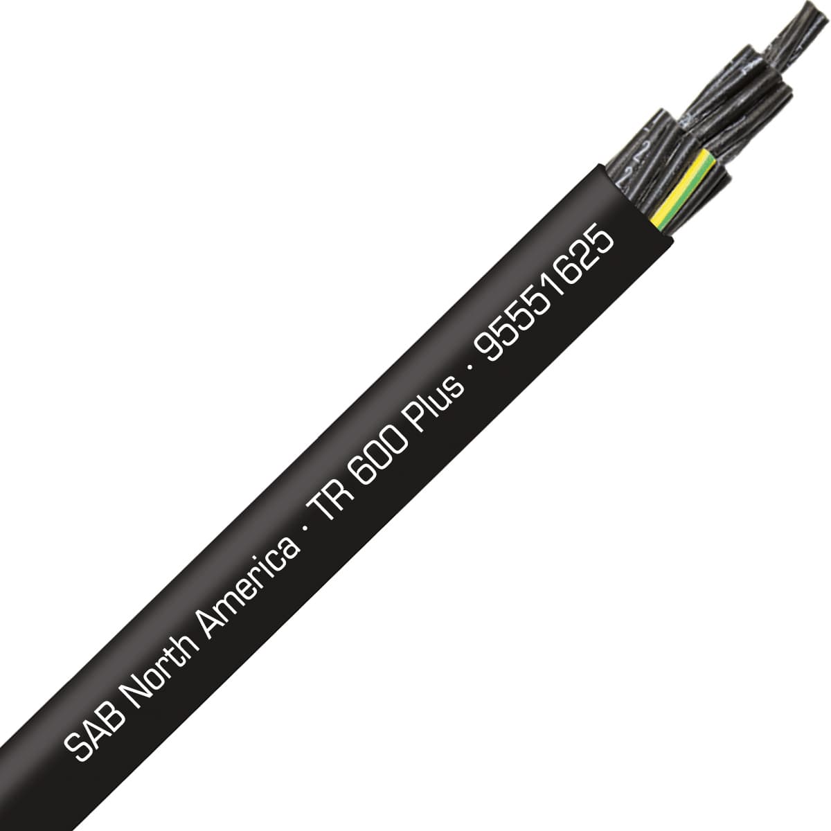 SAB 95551625 TR 600 Plus - 16 AWG/25c, UV and oil resistant flexible exposed run tray cable with reduced O.D., UL, CSA, CE, RoHS SAB 95551625 TR 600 Plus - 16 AWG/25c, UV and oil resistant flexible exposed run tray cable with reduced O.D., UL, CSA, CE, RoHS