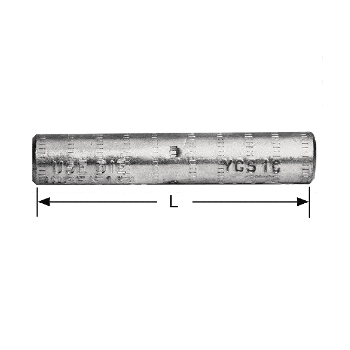 Hubbell YCS26R HYSPLICE AL sleeve with staked cable stop, designed to withstand jumper loop tensile and vibration stresses. ANSI C119.4 CLASS 2 (PARTIAL TENSION), 7 IN L. ; Features: HYSPLICE Sleeve Designed To Withstand Jumper Loop Tensile And Vibration Stresses, Made Hubbell YCS26R HYSPLICE AL sleeve with staked cable stop, designed to withstand jumper loop tensile and vibration stresses. ANSI C119.4 CLASS 2 (PARTIAL TENSION), 7 IN L. ; Features: HYSPLICE Sleeve Designed To Withstand Jumper Loop Tensile And Vibration Stresses, Made
