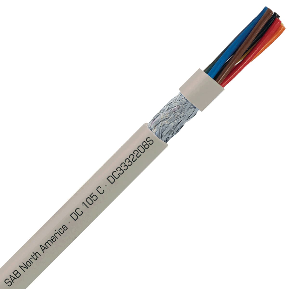 SAB DC3332208S DC 105 C - 22 AWG/8c, shielded flexible oil resistant data cable, UL, CSA, CE, RoHS SAB DC3332208S DC 105 C - 22 AWG/8c, shielded flexible oil resistant data cable, UL, CSA, CE, RoHS