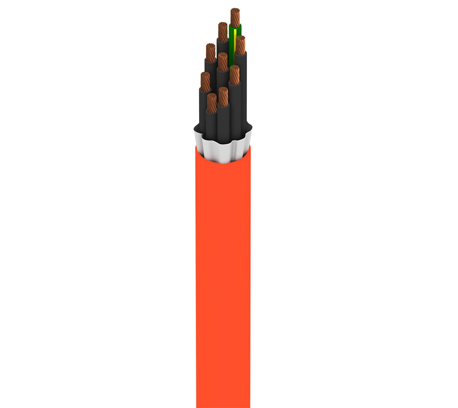 Belden 7126W 0035000 MachFlex™ for High Flex, 8+1G Conductor 16AWG (168(7x24) x38) Bare Copper, PVC-NYL Insulation, TPE Outer Jacket, 1000V WTTC, 600V TC-ER, Orange, Reel, 5,000 ft Belden 7126W 0035000 MachFlex™ for High Flex, 8+1G Conductor 16AWG (168(7x24) x38) Bare Copper, PVC-NYL Insulation, TPE Outer Jacket, 1000V WTTC, 600V TC-ER, Orange, Reel, 5,000 ft