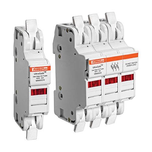 Mersen USGCC3IN Fuse Holders 600V 30A Class CC 3-pole Neutral Light Indicator, cage clamp Mersen USGCC3IN Fuse Holders 600V 30A Class CC 3-pole Neutral Light Indicator, cage clamp
