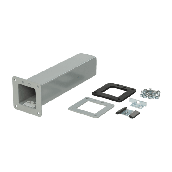 Hoffman F44LX Cut-Off Fitting, Non-Lay-In, 4.00x4.00, Gray, Steel Hoffman F44LX Cut-Off Fitting, Non-Lay-In, 4.00x4.00, Gray, Steel