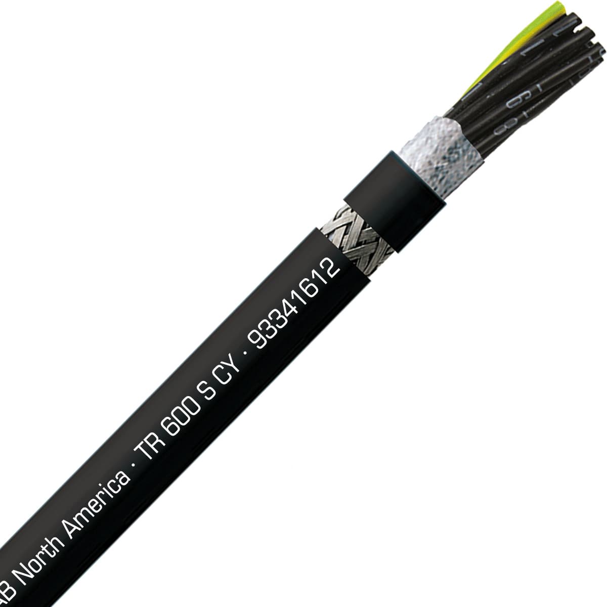SAB 93341612 TR 600 S CY - 16 AWG/12c, shielded oil resistant flexible exposed run tray cable,UL, CSA, WTTC, CE RoHS SAB 93341612 TR 600 S CY - 16 AWG/12c, shielded oil resistant flexible exposed run tray cable,UL, CSA, WTTC, CE RoHS