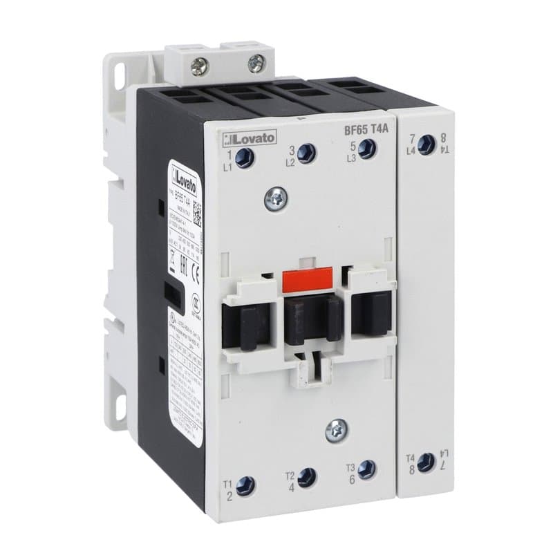 Lovato Electric BF65T4A110 BF65T4A110 Lovato - Four-pole contactor, IEC operating current Ith (AC1) = 100A, AC coil 50/60Hz, 110VAC Lovato Electric BF65T4A110 BF65T4A110 Lovato - Four-pole contactor, IEC operating current Ith (AC1) = 100A, AC coil 50/60Hz, 110VAC