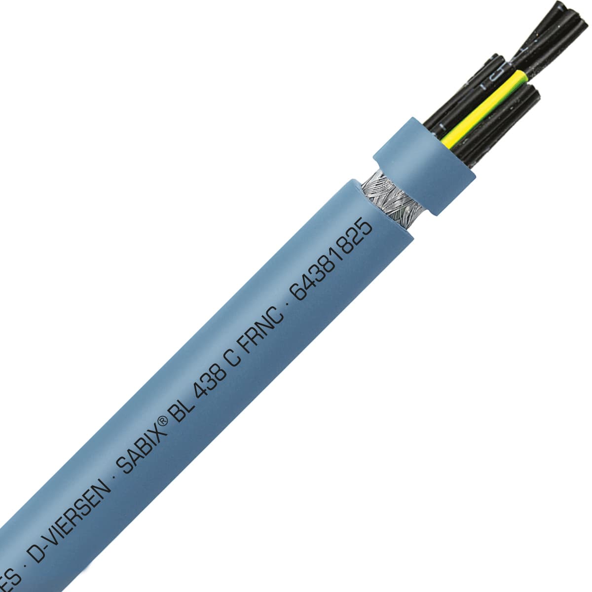 SAB 64381825 SABIX BL 438 C FRNC - 14 AWG/18c, shielded halogen-free flame retardant flexible control cable for shipboard, DNV-GL, CE, RoHS SAB 64381825 SABIX BL 438 C FRNC - 14 AWG/18c, shielded halogen-free flame retardant flexible control cable for shipboard, DNV-GL, CE, RoHS