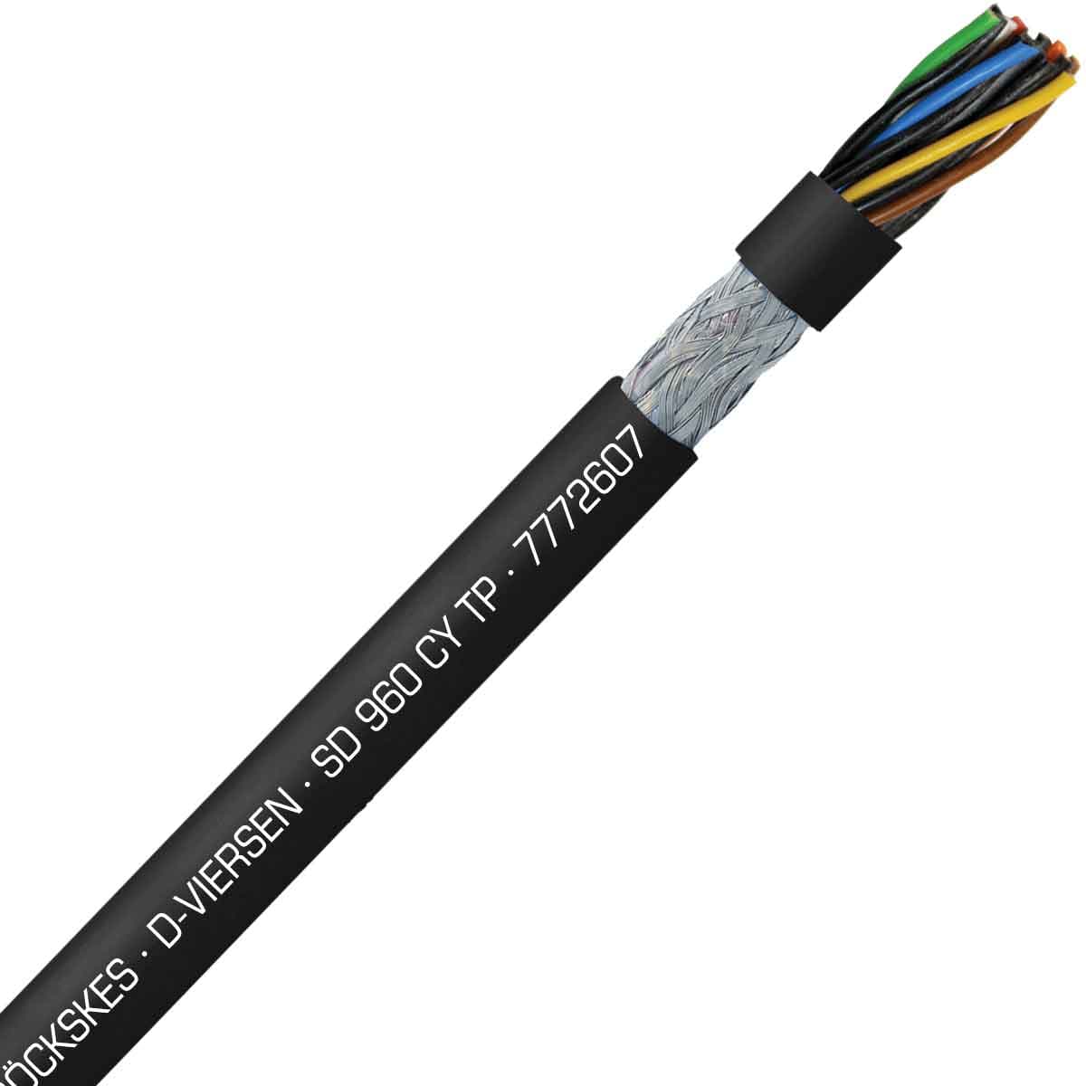 SAB 7772607 S 960 CY TP - 26 AWG/7pr, shielded oil resistant continuous flex PVC paired data cable, UL, CE, RoHS SAB 7772607 S 960 CY TP - 26 AWG/7pr, shielded oil resistant continuous flex PVC paired data cable, UL, CE, RoHS