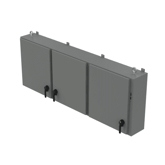 Hoffman A60X3E11910 Low-Profile, One to Five-Door Disconnect Enclosure, Type 12, 60.00x118.25x10.00 Hoffman A60X3E11910 Low-Profile, One to Five-Door Disconnect Enclosure, Type 12, 60.00x118.25x10.00