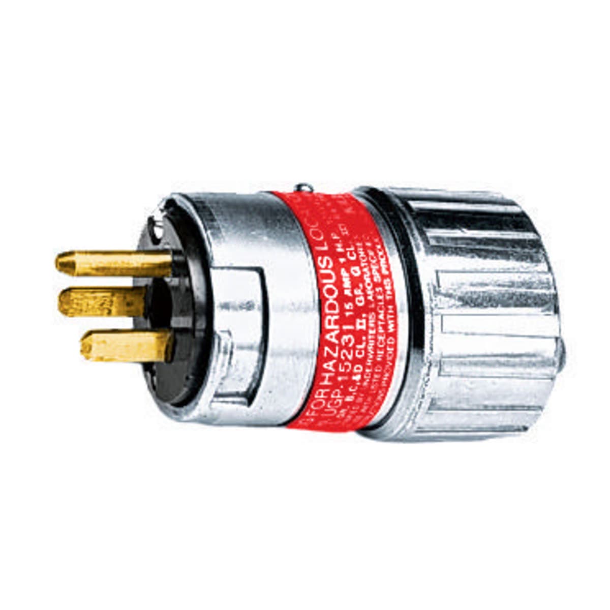 Hubbell UGP15231 Straight Blade Devices, Explosion Proof, Male Plug, 15A 125V, 5-15P, Single Pack Hubbell UGP15231 Straight Blade Devices, Explosion Proof, Male Plug, 15A 125V, 5-15P, Single Pack