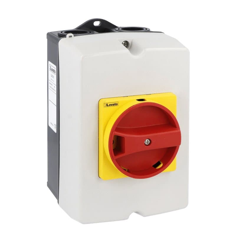 Lovato Electric GAZ025UL GAZ025UL Lovato - UL/CSA type 4/4X plastic enclosured switch disconnector, three-pole. With rotating red/yellow handle, 25A. Enclosure dimensions: 100x168x97mm/3.9x6.6x3.8'' Lovato Electric GAZ025UL GAZ025UL Lovato - UL/CSA type 4/4X plastic enclosured switch disconnector, three-pole. With rotating red/yellow handle, 25A. Enclosure dimensions: 100x168x97mm/3.9x6.6x3.8''