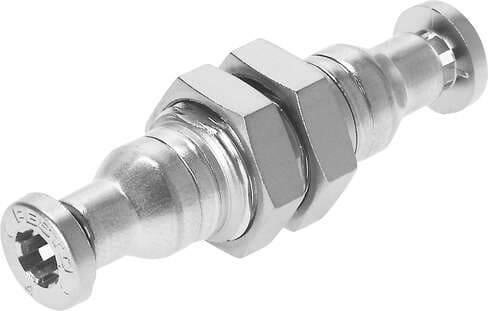 Festo 164217 push-in bulkhead connector CRQSS-12 Size: Standard, Nominal size: 7,9 mm, Assembly position: Any, Design: Bulkhead, Container size: 1 Festo 164217 push-in bulkhead connector CRQSS-12 Size: Standard, Nominal size: 7,9 mm, Assembly position: Any, Design: Bulkhead, Container size: 1