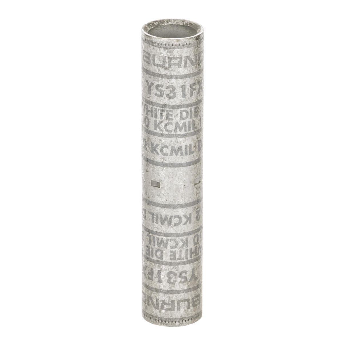 Hubbell YS31FX 250 KCMIL I,K,M, 262 DLO, 250 AWG  CU, Long Barrel, Internal Chamfer, Tin Plated, UL/CSA, 90°C, Up to 35kV, WHITE Color Code, 17 Die Index.  ; Features: UL Listed 90 DEG C, 600 Volts to 35 kV, Long Barrel Length: Ideal For 600 Volt Heavy Duty Applications Hubbell YS31FX 250 KCMIL I,K,M, 262 DLO, 250 AWG  CU, Long Barrel, Internal Chamfer, Tin Plated, UL/CSA, 90°C, Up to 35kV, WHITE Color Code, 17 Die Index.  ; Features: UL Listed 90 DEG C, 600 Volts to 35 kV, Long Barrel Length: Ideal For 600 Volt Heavy Duty Applications