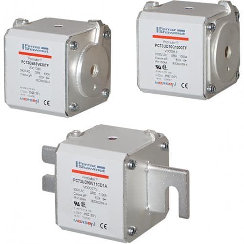 Mersen S302719 S302719 Mersen - Square Body High-Speed Fuse Protistor® Size 73 aR 1250VAC IEC 1300VAC UL 500A With Striker Plain Blades Mersen S302719 S302719 Mersen - Square Body High-Speed Fuse Protistor® Size 73 aR 1250VAC IEC 1300VAC UL 500A With Striker Plain Blades