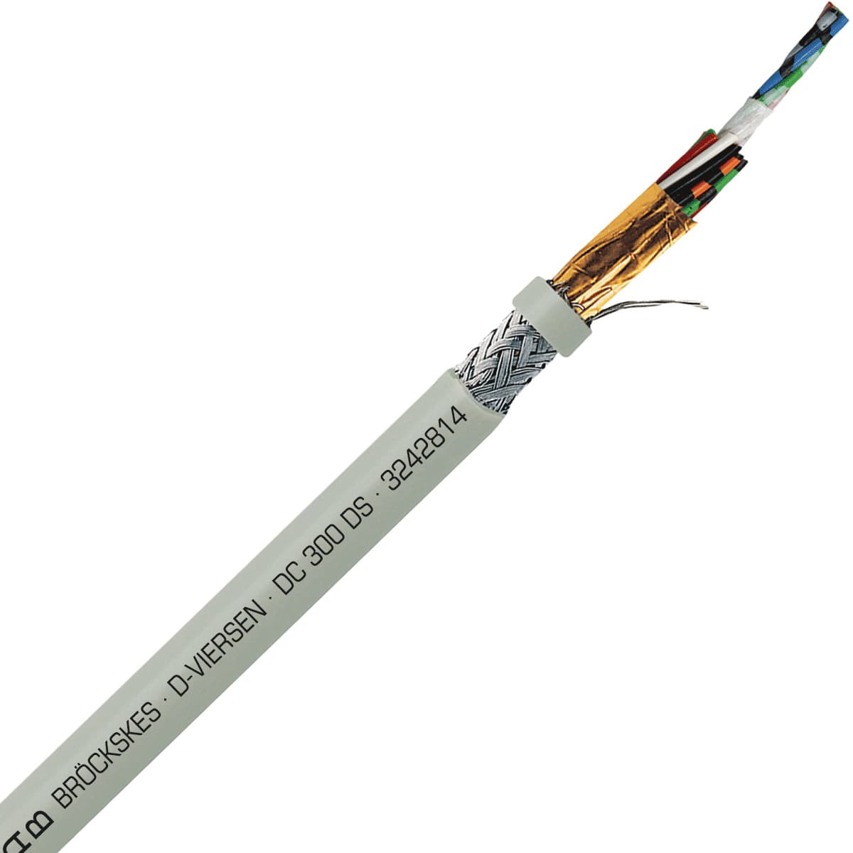 SAB 3242814 DC 300 DS - 28 AWG/14c, multi-conductor double shielded PVC signal and control cable, AWM SAB 3242814 DC 300 DS - 28 AWG/14c, multi-conductor double shielded PVC signal and control cable, AWM
