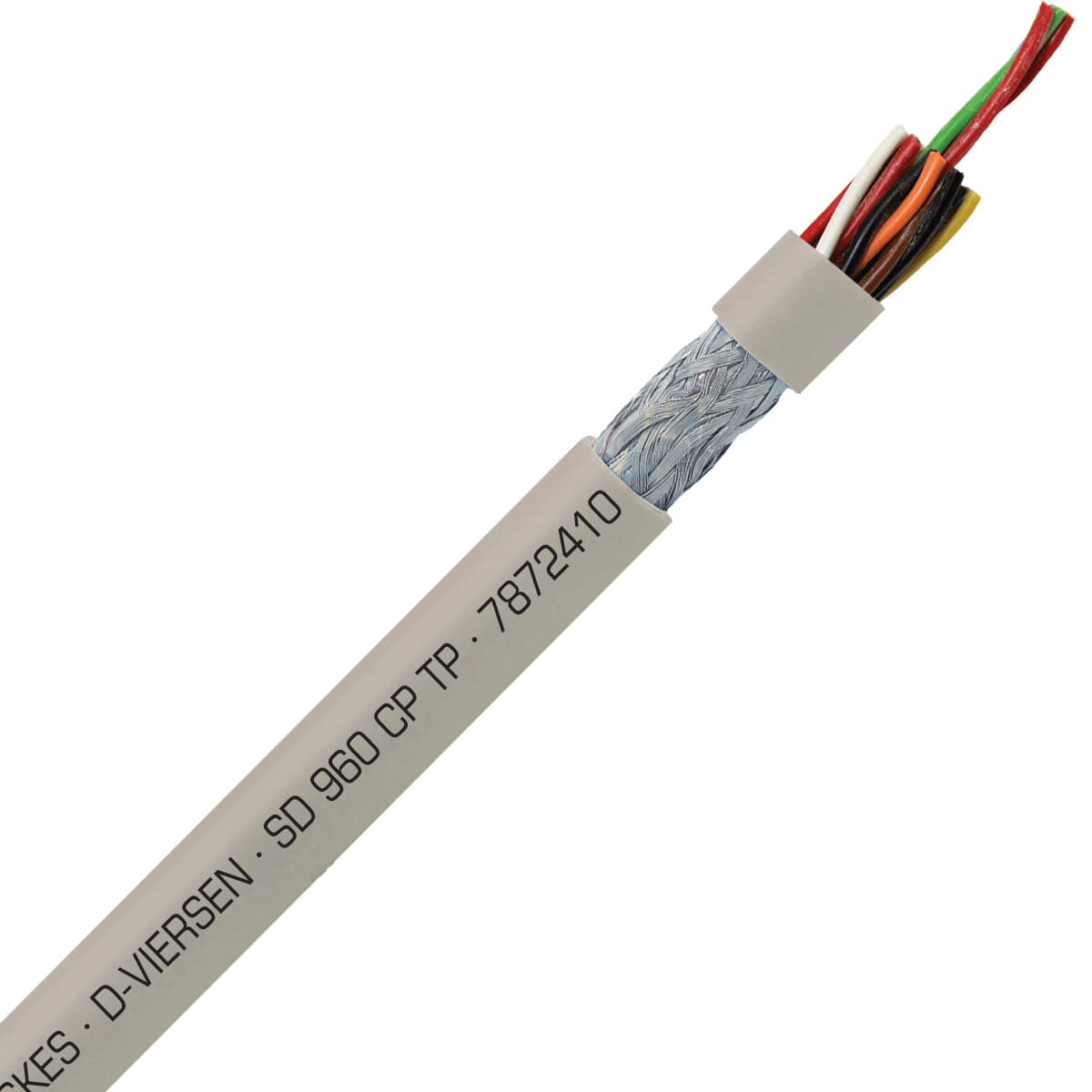 SAB 7872410 SD 960 CP TP - 24 AWG/10pr, shielded oil resistant continuous flex paired data cable, UL, CSA, CE, RoHS SAB 7872410 SD 960 CP TP - 24 AWG/10pr, shielded oil resistant continuous flex paired data cable, UL, CSA, CE, RoHS