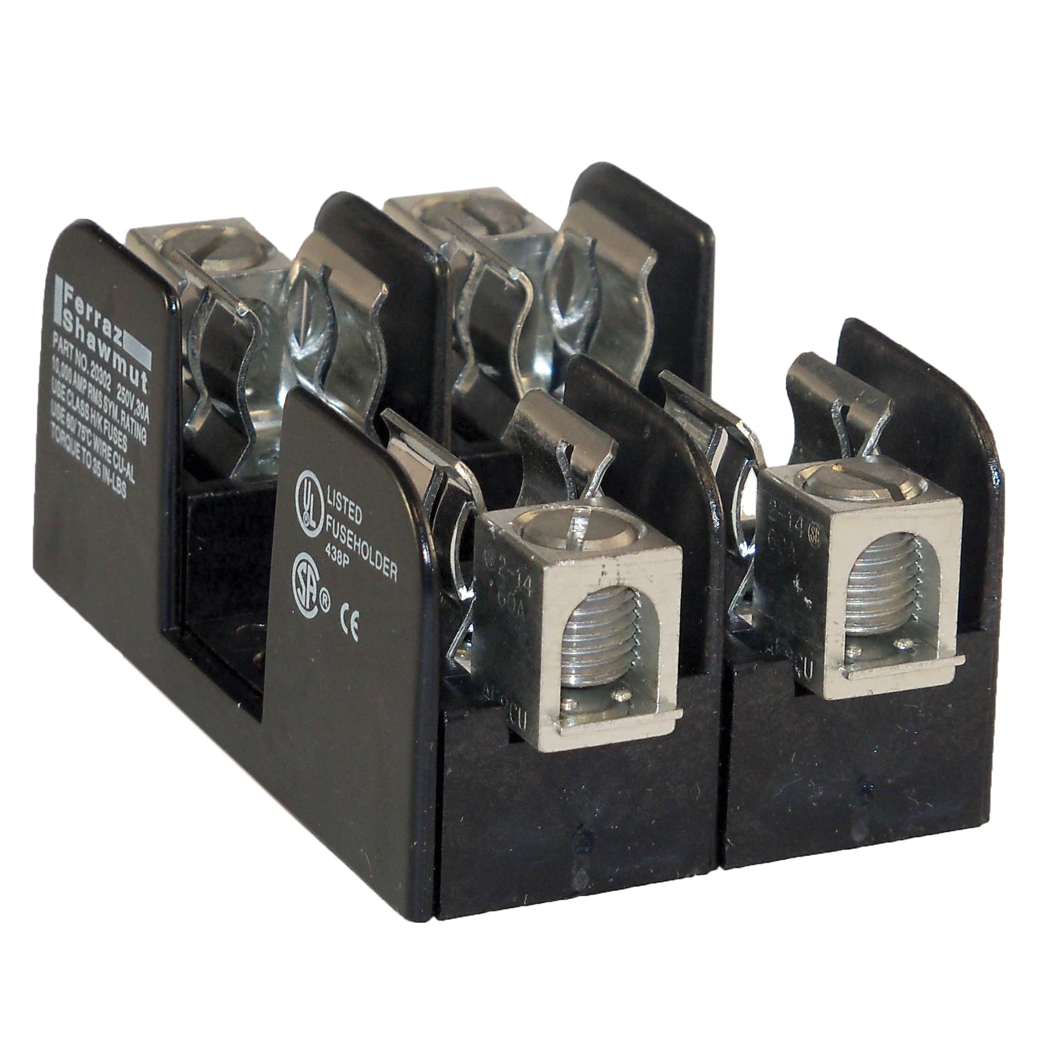 Mersen 20302 20302 Mersen - Fuse Block 250VAC 250VDC Class H/K 30A 2-Pole Box Mersen 20302 20302 Mersen - Fuse Block 250VAC 250VDC Class H/K 30A 2-Pole Box