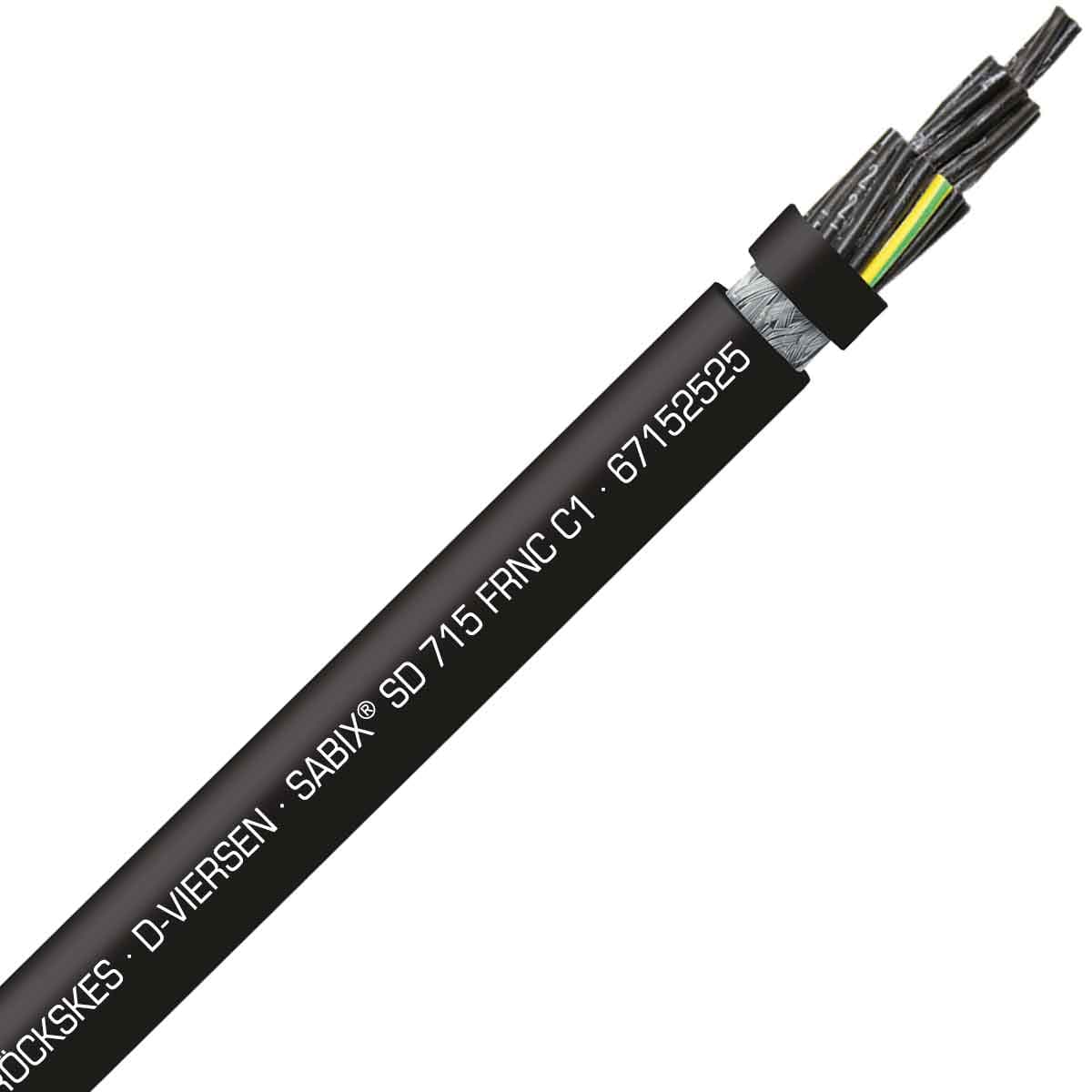 SAB 67152525 SABIX SD 715 C FRNC C1 - 24 AWG/25c, shielded halogen-free flame retardant continuous flex data cable, CE, RoHS SAB 67152525 SABIX SD 715 C FRNC C1 - 24 AWG/25c, shielded halogen-free flame retardant continuous flex data cable, CE, RoHS