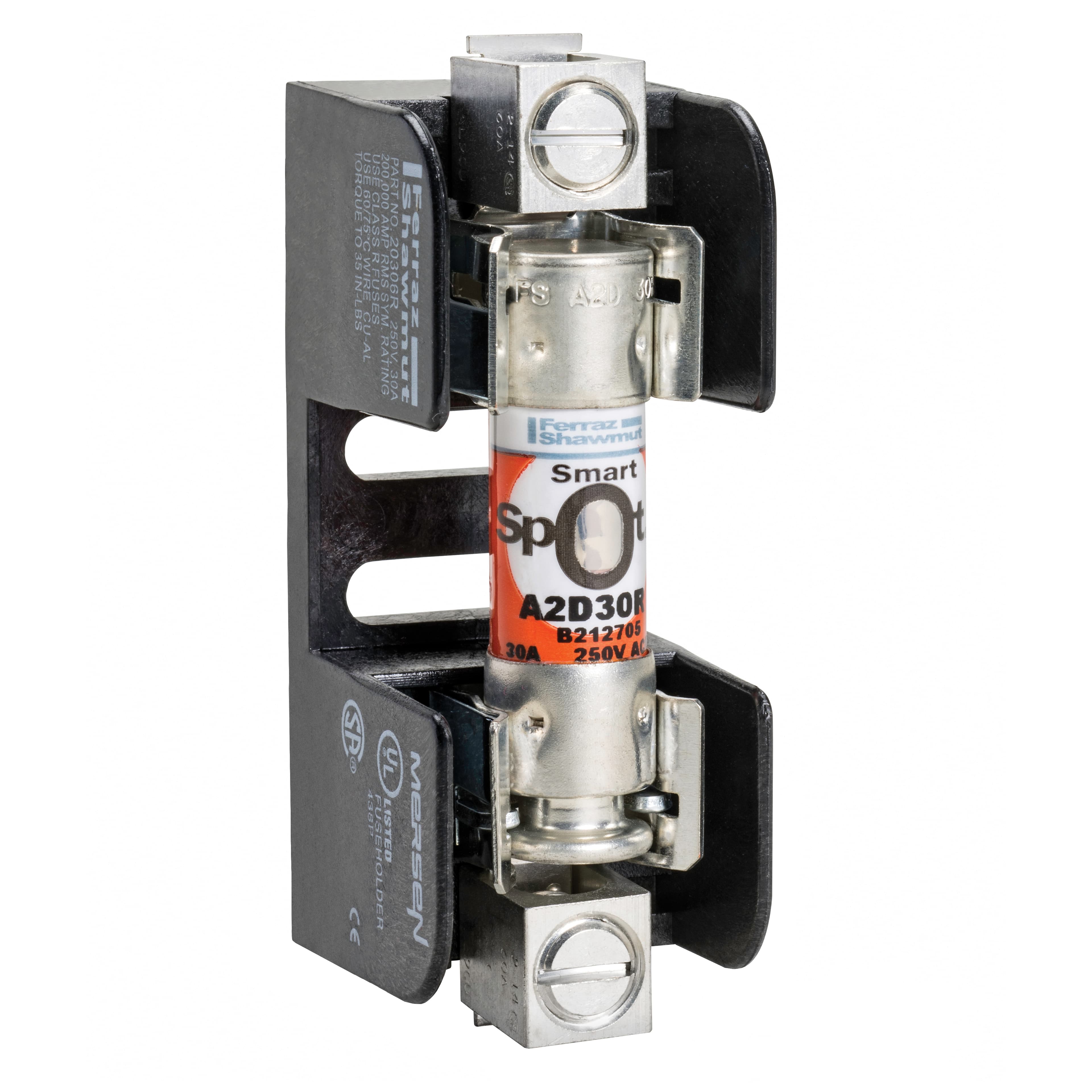 Mersen 20306R 20306R Mersen - Fuse Block 250VAC 250VDC Class R 30A 1-Pole Box with Reinforced Clip Mersen 20306R 20306R Mersen - Fuse Block 250VAC 250VDC Class R 30A 1-Pole Box with Reinforced Clip