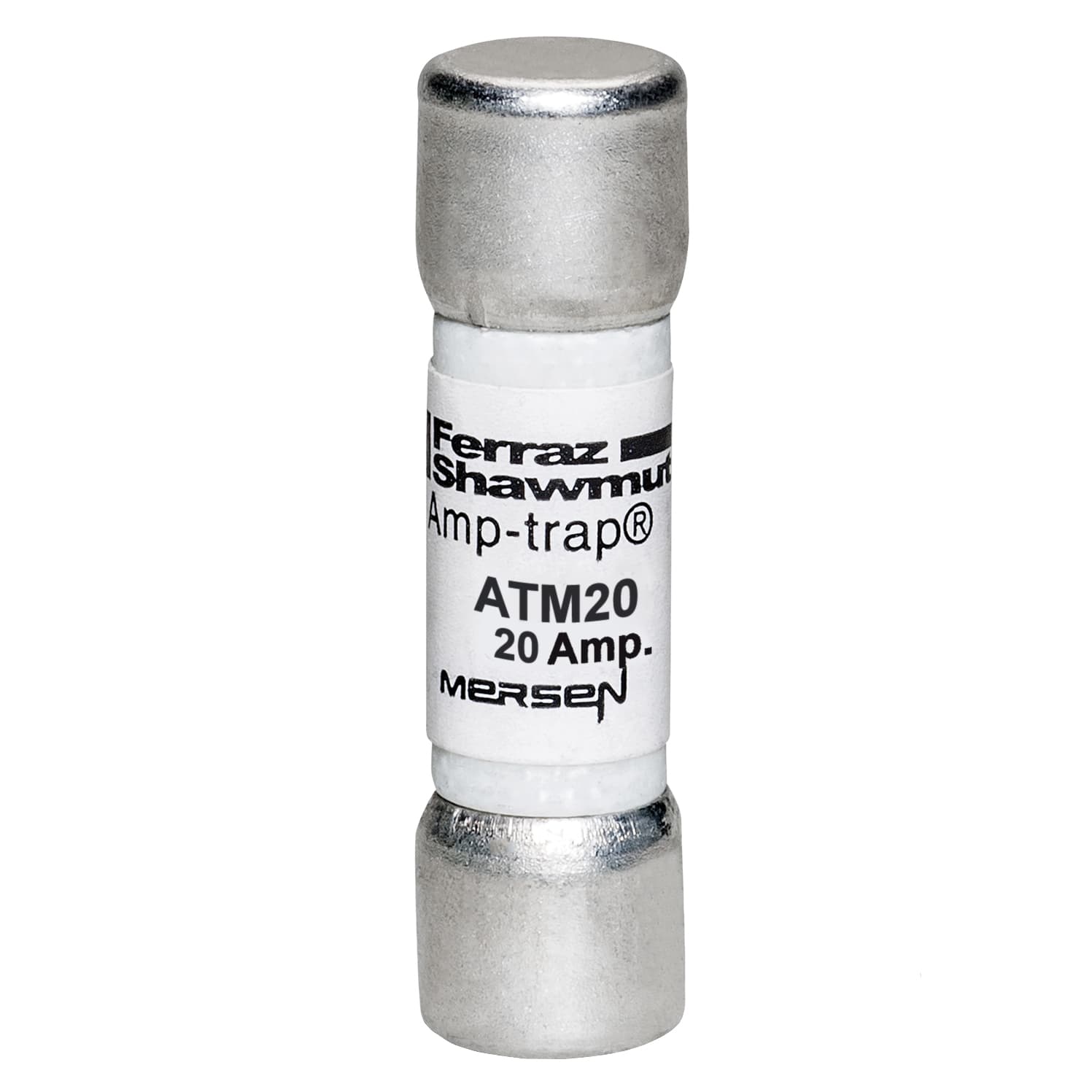 Mersen ATM20 ATM20 Mersen - Fuse ATM - Midget - Fast-Acting 600VAC 600VDC 20A Ferrule Amp-Trap® Mersen ATM20 ATM20 Mersen - Fuse ATM - Midget - Fast-Acting 600VAC 600VDC 20A Ferrule Amp-Trap®